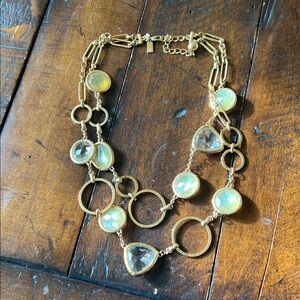 Kate Spade Elegant Gold and Crystal Necklace